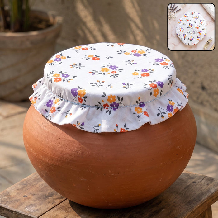 Cotton Matka Cover β Elasticated, Dust & Insect Protection
