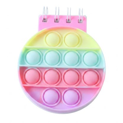 Colourful fidget diary with pop bubbles for children